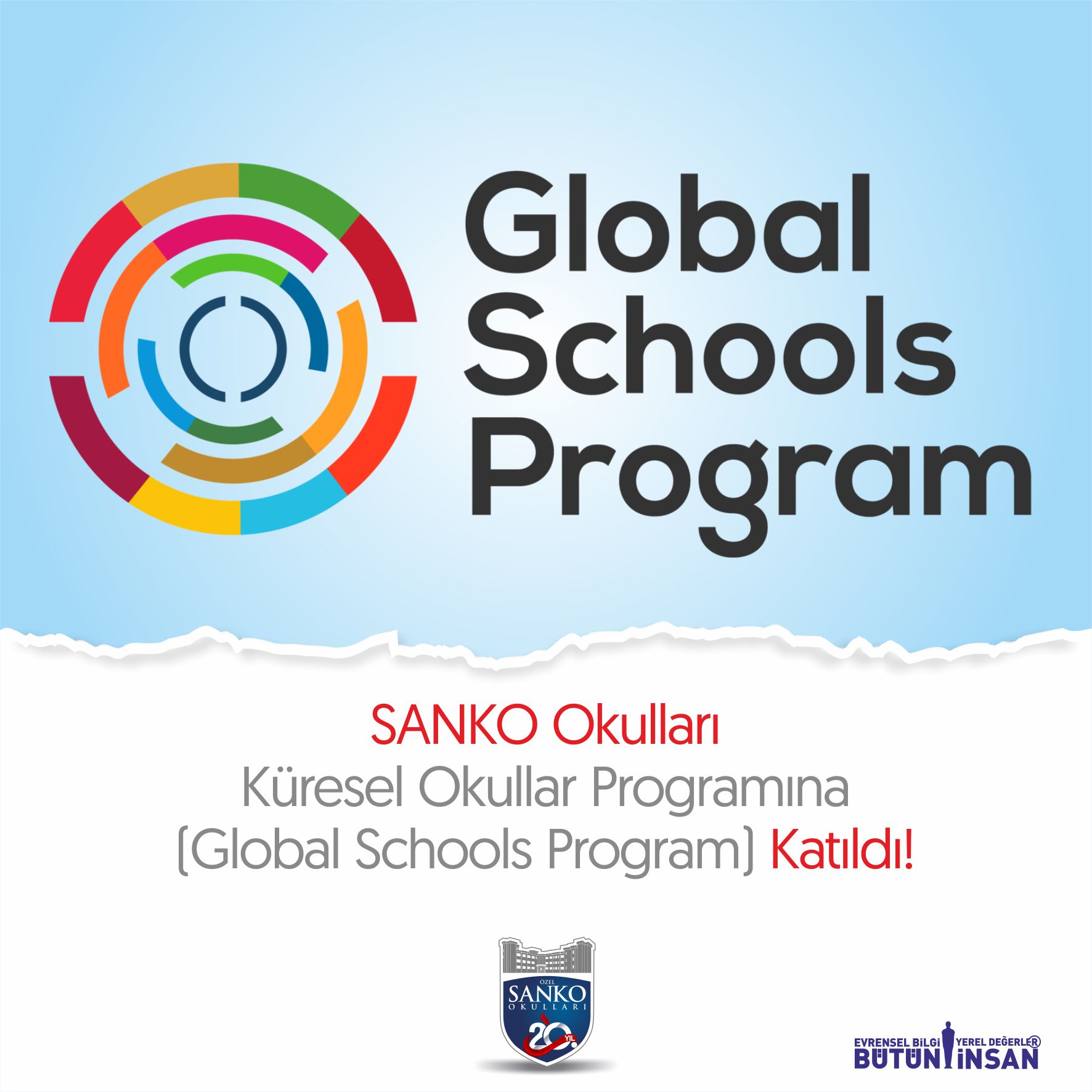 Kendini küresel topluluğun parçası gören, gezegenimize ve insanlığa karşı sorumluluk hisseden dünya vatandaşları yetiştirmek için çalışan SANKO Okulları, ..