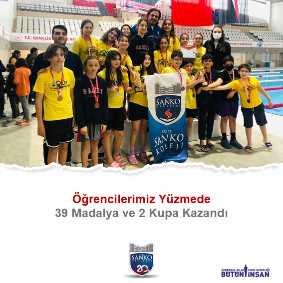 SANKO Okulları öğrencileri, Gaziantep Gençlik Spor İl Müdürlüğü tarafından düzenlenen “Okullar Arası Küçükler Yüzme İl Birinc..
