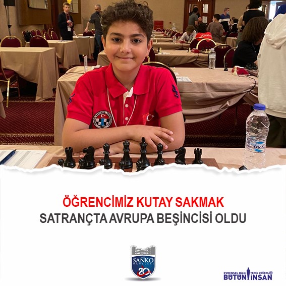 SANKO Okulları’nın Satranç Milli Takım Havuzunda bulunan sporcusu Kutay Sakmak, Türkiye Satranç Federasyonu tarafından davet edildiği “Avrupa Okullar Satran&cc..